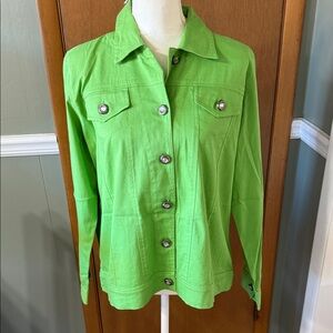 KEREN hart Vibrant Green Jean Jacket